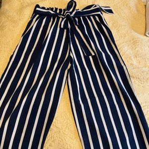 Wide Legged Striped Pants